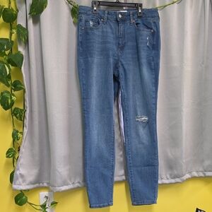 Sonoma Women's Distressed Blue Skinny Jeans